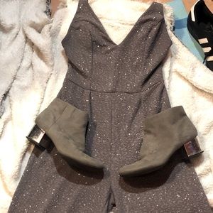 Sparkly spaghetti strap jumpsuit